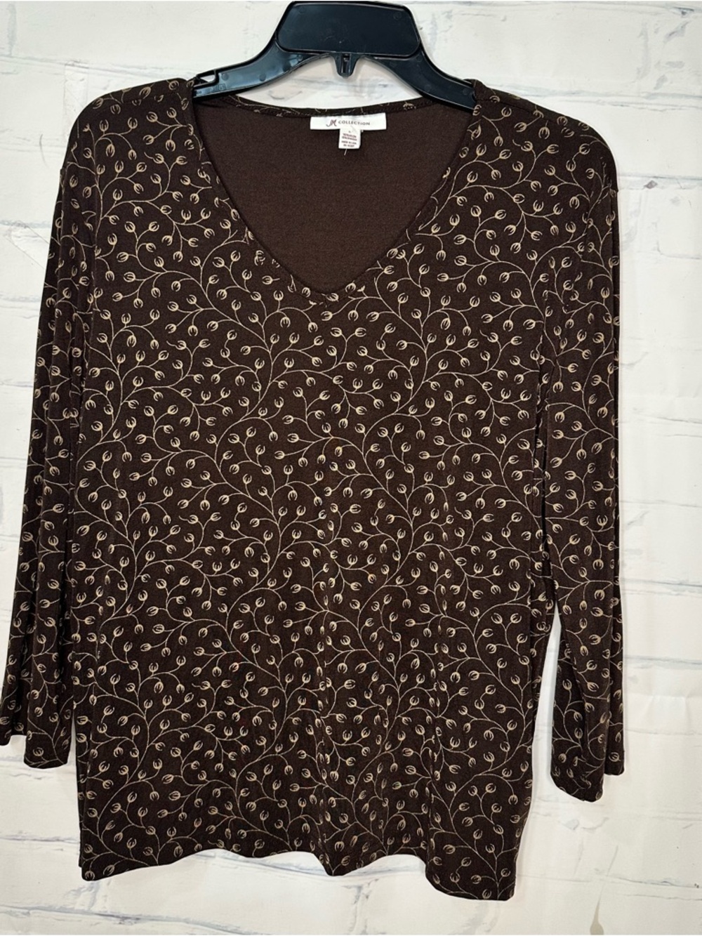 Women’s‎ JM Collection Size Large Brown Long Sleeve Top